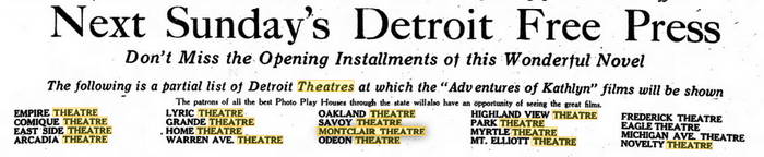 Empire Theatre - 1913 MENTION OF THEATER IN NEWSPAPER